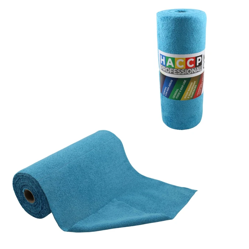 Utierka ECONOMY ROLL z mikrovlkna v rolke 40 ks 30x30 modr