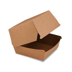 Box na burger (PAP) nepremastiten kraft 11 x 11 x 9 cm [50 ks]