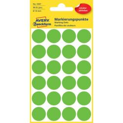 Etikety kruhov 18mm Avery odnmaten zelen