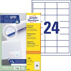 Etikety univerzlne 64,6x33,8mm Avery A4 100 hrkov