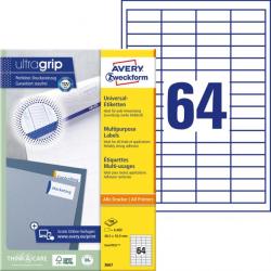 Etikety univerzlne 48,5x16,9mm Avery A4 100 hrkov