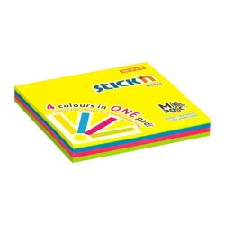 Samolepiaci bloek 76x76mm MAGIC 4 nenov farby 100 lstkov