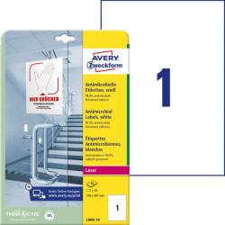 Etikety antimikrobilne 210x297mm Avery A4 biele 10 hrkov