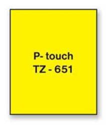 Samolepiaca pska Brother TZe-651 24mm lt/ierna
