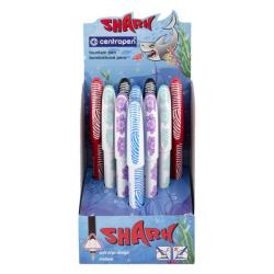 Displej Centropen pero plniace Shark 10ks farebn mix