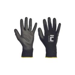 Rukavice pleten, bezvov, polyester. Bunting Black Evolution, ve. 8/M