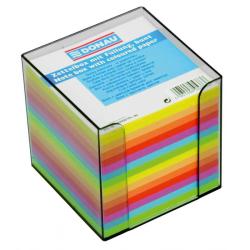 Bloek kocka nelepen 90x90x90mm nenovch farieb dymov katuka