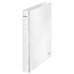 Zaklada 2-krkov Leitz WOW celoplastov 4cm perleovo biely