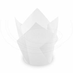 Tulipnov cukrrensk koek (PAP) biely O50 x 85 mm / 16 x 16 cm [100 ks]_1