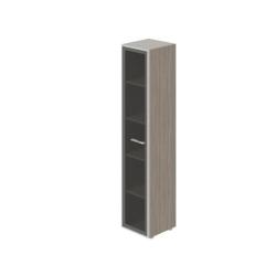 Policov skria Lenza Wels 4 police, presklen, 39,9x196,5x42,5cm, driftwood/siv