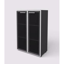 Policov skrinka Lenza Wels, presklen, 79,8x119,5x42,5cm, agt svetl/siv
