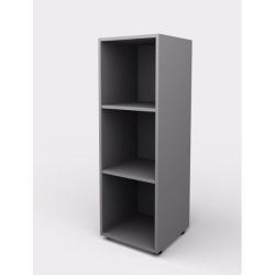 Skria otvoren stredn 2 police Lenza Wels, 39,9x119,5x40,4cm, siv