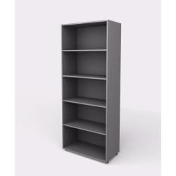 Skria otvoren vysok 4 police Lenza Wels, 79,8x196,5x40,4cm, siv