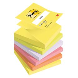 Z-bloek Post-it 76x76 nenov farby, 6 blokov po 100 lstkov