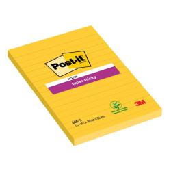 Bloek Post-it Super Sticky 102x152 lt linajky