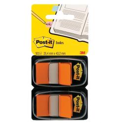 Zloky Post-it Index irok 25,4x43,2 oranov 2ks