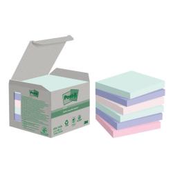 Bloek Post-it Super Sticky NATURE, pastelov farby, vekos 76x76 mm, 6 blokov po 100 l
