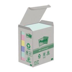 Bloky Post-it recyklovan NATURE, pastelov farby, vekos 38x51 mm, 6 blokov po 100 ls
