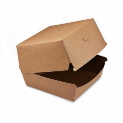 Box na burger (PAP) nepremastiten kraft 13,5 x 13,5 x 10 cm [50 ks]
