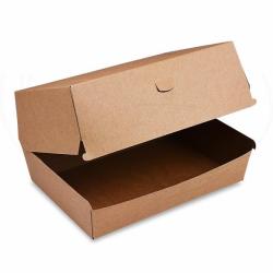Box na burger Plus (PAP) nepremastiten kraft 19,5 x 13,5 x 10 cm [50 ks]
