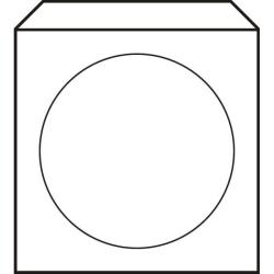 Oblky na CD 125x125 s okienkom 100 ks
