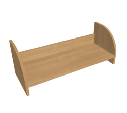 Zvesn polica na stenu Hobis, 80 cm, dub
