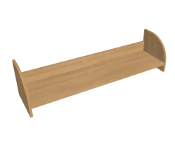 Zvesn polica na stenu Hobis, 120 cm, dub