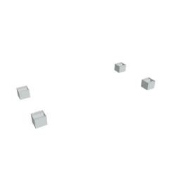 Rektifikan noiky, 5x5 cm, 4 ks, kovov