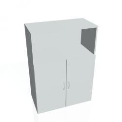 Policov skria Drive, 80x111x42 cm, siv/siv