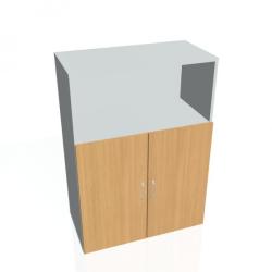 Policov skria Drive, 80x111x42 cm, buk/siv