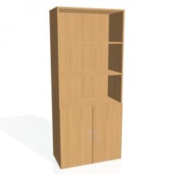 Policov skria Drive, 80x185x42 cm, buk/buk
