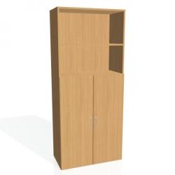 Policov skria Drive, 80x185x42 cm, buk/buk