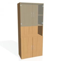 Policov skria Drive, 80x185x42 cm, buk/buk