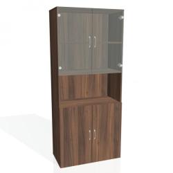 Policov skria Drive, 80x185x42 cm, orech/orech