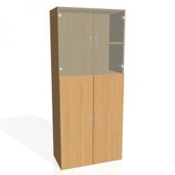 Policov skria Drive, 80x185x42 cm, buk/buk