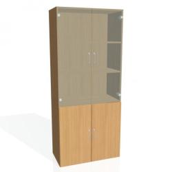 Policov skria Drive, 80x185x42 cm, buk/buk