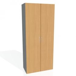 atnkov policov skria Drive, 80x185x42 cm, buk/siv
