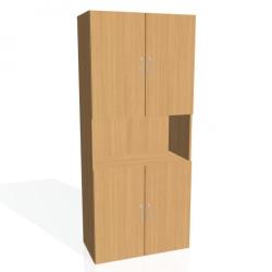 Policov skria Drive, 80x185x42 cm, buk/buk