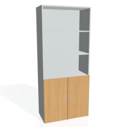 Policov skria Drive, 80x185x42 cm, buk/siv