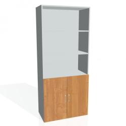 Policov skria Drive, 80x185x42 cm, jela/siv