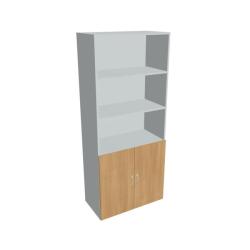 Policov skria Drive, 80x185x42 cm, dub/siv