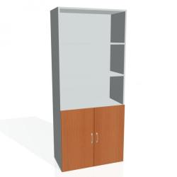 Policov skria Drive, 80x185x42 cm, ere./siv