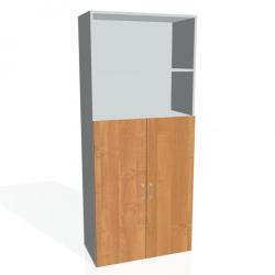 Policov skria Drive, 80x185x42 cm, jela/siv