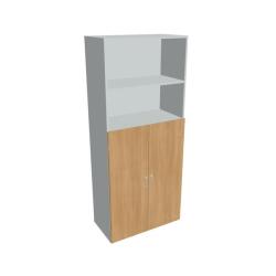 Policov skria Drive, 80x185x42 cm, dub/siv