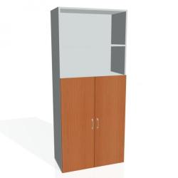 Policov skria Drive, 80x185x42 cm, ere./siv