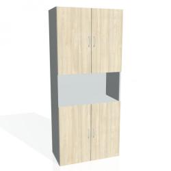 Policov skria Drive, 80x185x42 cm, agt/siv