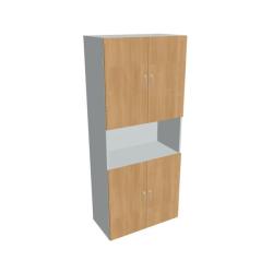 Policov skria Drive, 80x185x42 cm, dub/siv
