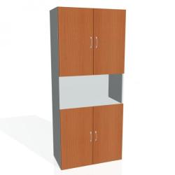 Policov skria Drive, 80x185x42 cm, ere./siv