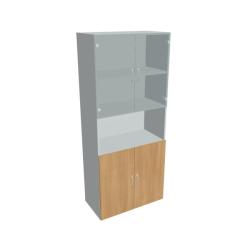 Policov skria Drive, 80x185x42 cm, dub/siv
