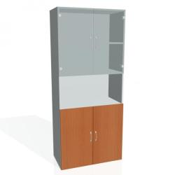 Policov skria Drive, 80x185x42 cm, ere./siv